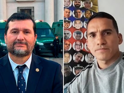 El fiscal chileno Héctor Barros y Ronald Leandro Ojeda Moreno, exmilitar venezolano secuestrado.