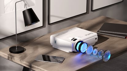 Proyector portátil equipado con última generación wifi 6.