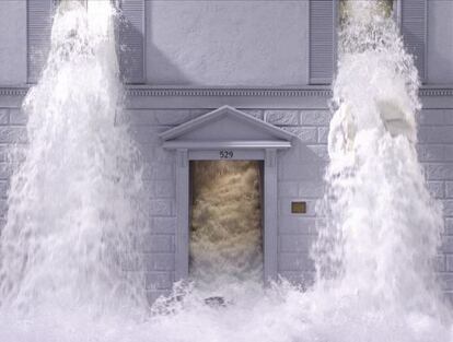 El agua es uno de los elementos centrales de la obra de Bill Viola. Este es un fotograma de 'The deluge'.