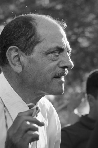 Retrato de Luis Buñuel durante el rodaje. El fotógrafo catalán recuerda que el director era muy educado, amable y que trataba con mucha cordialidad a todo el equipo y los actores.