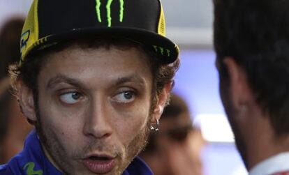 Rossi, tras la carrera de Cheste.