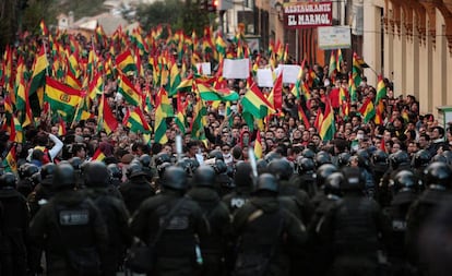 Una protesta en La Paz (Bolivia) este jueves.