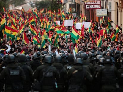 Una protesta en La Paz (Bolivia) este jueves.