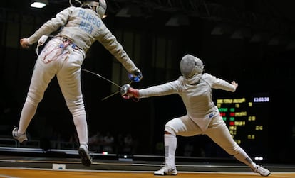 Paola Pliego competing for Mexico in Kazan, 2014.