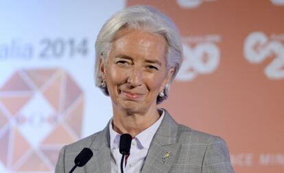 A diretora do Fundo Monetário Internacional (FMI), Christine Lagarde, ontem em Sydney.