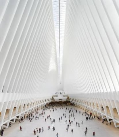 Vestíbulo de la terminal del World Trade Center, de Calatrava.