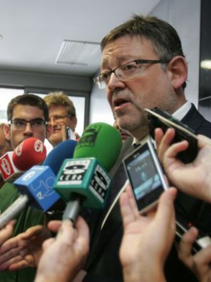 Ximo Puig, esta mañana en Elche.