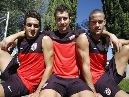 Koke, Gabi y Mario, canteranos del Atlético.