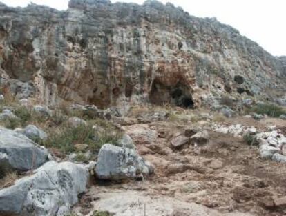 La cueva de Misliya, en el bíblico Monte Carmelo, en Israel.