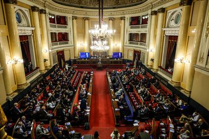 Un momento de la VI Cumbre Transatlántica por la Cultura de la Vida y la Libertad, celebrada este lunes en el Senado.