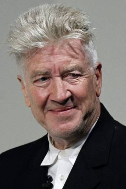 David Lynch durante la clase magistral en la escuela universitaria de artes y espectáculos TAI, la única que ha dado en su primera visita a España.