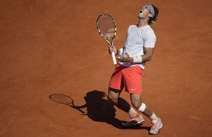 Rafa Nadal, durante el partido ante Djokovic.