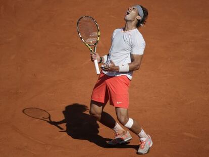 Rafa Nadal, durante el partido ante Djokovic.
