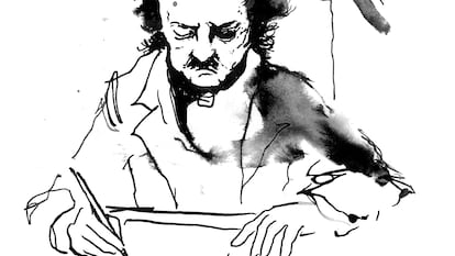 Retrato de Edgar Allan Poe, por Arturo Garrido, para la edición de los 'Cuentos completos' de la editorial Páginas de Espuma.