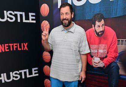 Adam Sandler, during a screening of 'Claw' in Philadelphia on June 7.