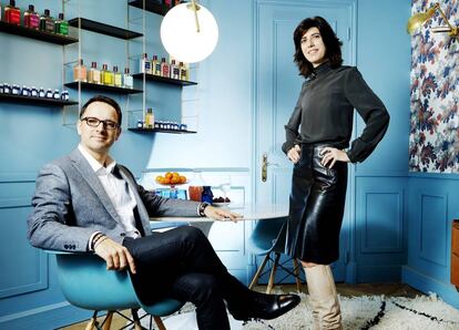 Christophe Cervasel y Sylvie Ganter, en su atelier de París.