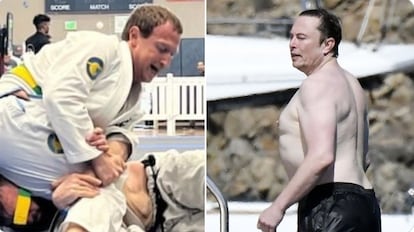 Mark Zuckerberg (l) seems in better shape than Elon Musk.