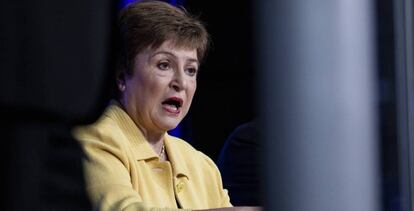 La directora gerente del Fondo Monetario Internacional (FMI), Kristalina Georgieva, en Washington