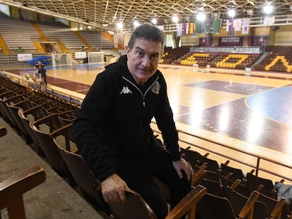 Manolo Cadenas, en el Palacio de los Deportes de León.