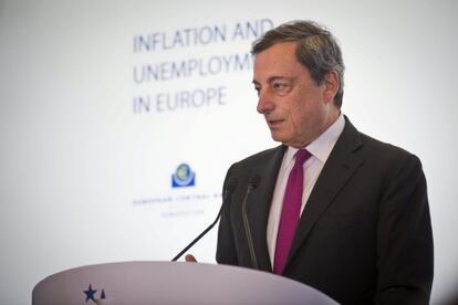 Mario Draghi, en el foro el BCE en Sintra (Portugal).
