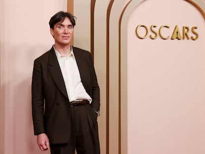 Cillian Murphy arriving at the 2024 Oscars Nominees Luncheon Red Carpet in Beverly Hills , on February 12.