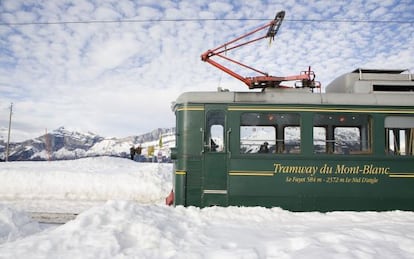 El panorámico 'Tramway' del Mont Blanc, en los Alpes.