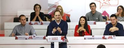 El secretario de Organizaci&oacute;n del PSOE, C&eacute;sar Luena, este s&aacute;bado. 