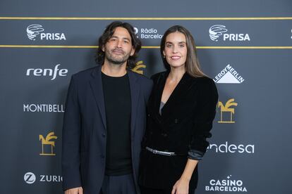 La exatleta Ona Carbonell junto a Pablo Ibáñez, durante el 'photocall'.