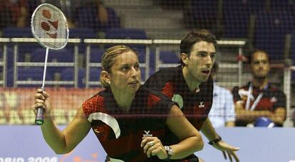 Loli Marco durante el Mundial de bádminton de 2006.