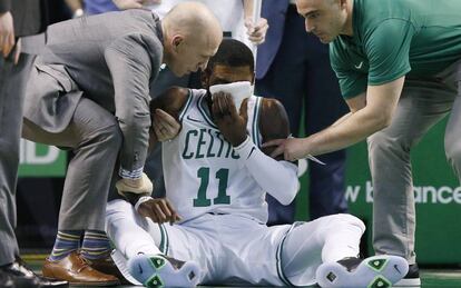 Kyrie Irving, lesionado en el Celtics-Hornets.