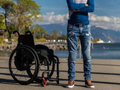 David Mzee, uno de los tres parapléjicos tratados.