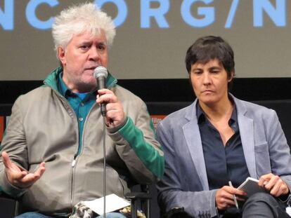 Almod&oacute;var, en la presentaci&oacute;n de &#039;Julieta&#039; en Nueva York, el pasado martes.