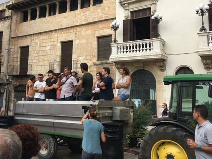 Protestes dels viticultors a Vilafranca del Penedès.