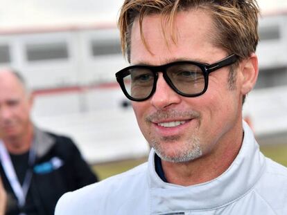 Brad Pitt, en Las 24 horas de Le Mans, el pasado mes de junio.