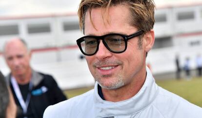 Brad Pitt, en Las 24 horas de Le Mans, el pasado mes de junio.