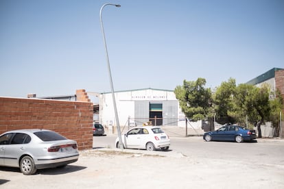 Almacén de melones sin actividad en el polígono de Villaconejos.