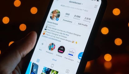 Instagram en un smartphone
