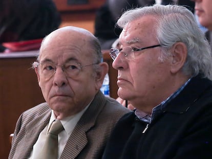 Fèlix Millet (izquierda) y Jordi Montull, durante el juicio por el 'caso Palau'.