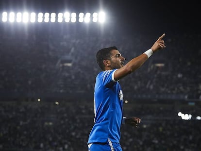 Ángel celebra un gol con el Getafe.