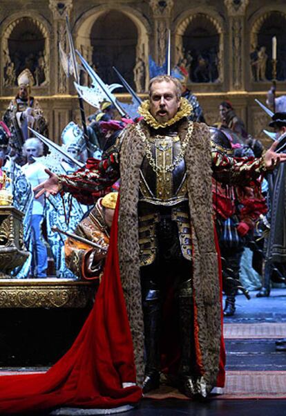 Roberto Scandiuzzi, durante uno de los ensayos en el Teatro Real.