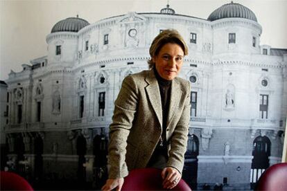 La soprano María Bayo, ayer, en el Teatro Arriaga.