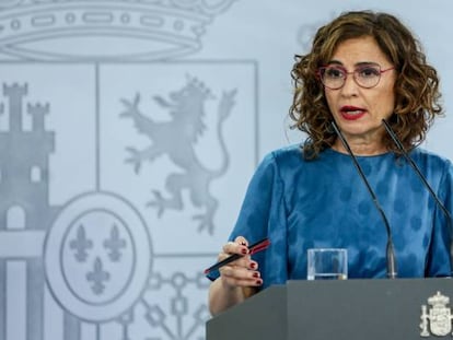 La portavoz del Gobierno y ministra de Hacienda, Maria Jesús Montero.