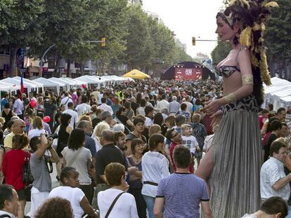 Fiesta mayor en el Paral·lel