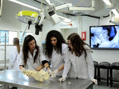 Alumnas de Medicina de la Universidad de Barcelona en 2010. 