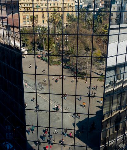 Plaza de Armas de Santiago de Chile.