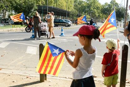 Ambient a Lleida per la Diada.