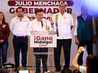 En Hidalgo, bastión del Partido Revolucionario Institucional (PRI) desde hace casi un siglo, Julio Menchaca, candidato de Morena, ganó cómodamente.