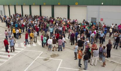 Asamblea de trabajadores de Limasa el pasado septiembre.