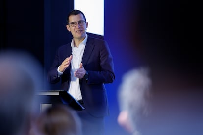 El presidente de IBM en España, Portugal, Grecia e Israel, Horacio Morell, durante la inauguración este martes del nuevo centro de Digital Sales IBM en Valencia.