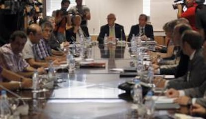 El secretario de Estado de Energía, Fernando Martí, durante la reunión de la comisión de seguimiento del Plan del Carbón.